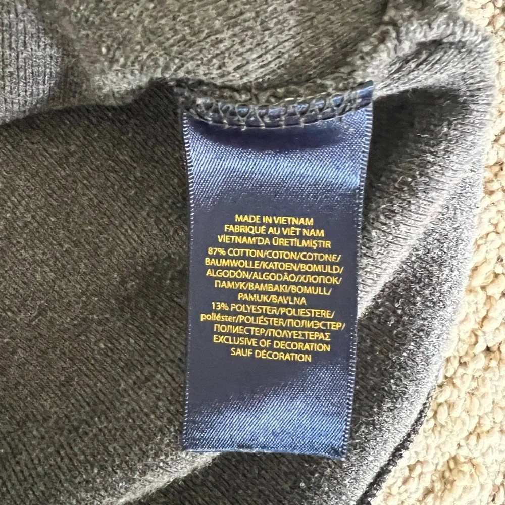 Polo by Ralph Lauren Gray Quarter-Zip Sweatshirt, Boy’s M (10-12)